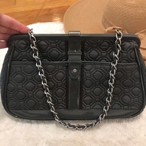 Vera Bradley | Small Purse Quilted Gray with Chain